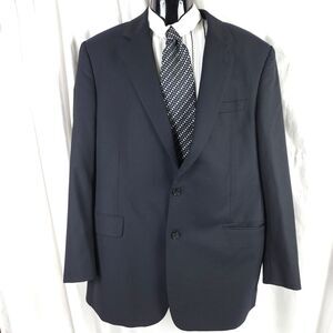 Ralph Lauren Dark Gray Blue Plaid Wool Blazer Mens 40R Sports Coat